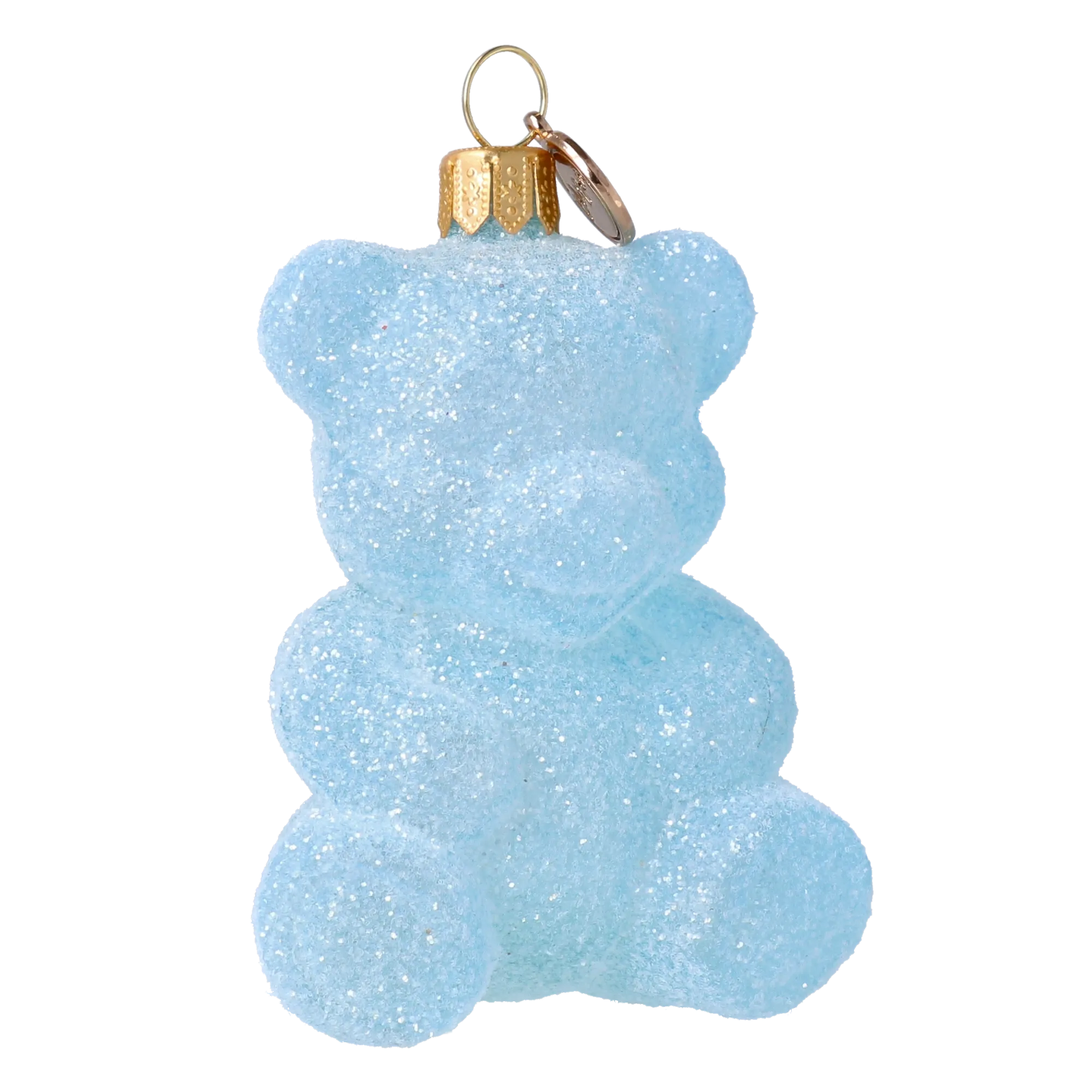 Frosted Azure Gummy Bear Premium christmas glass ornament 2024-310