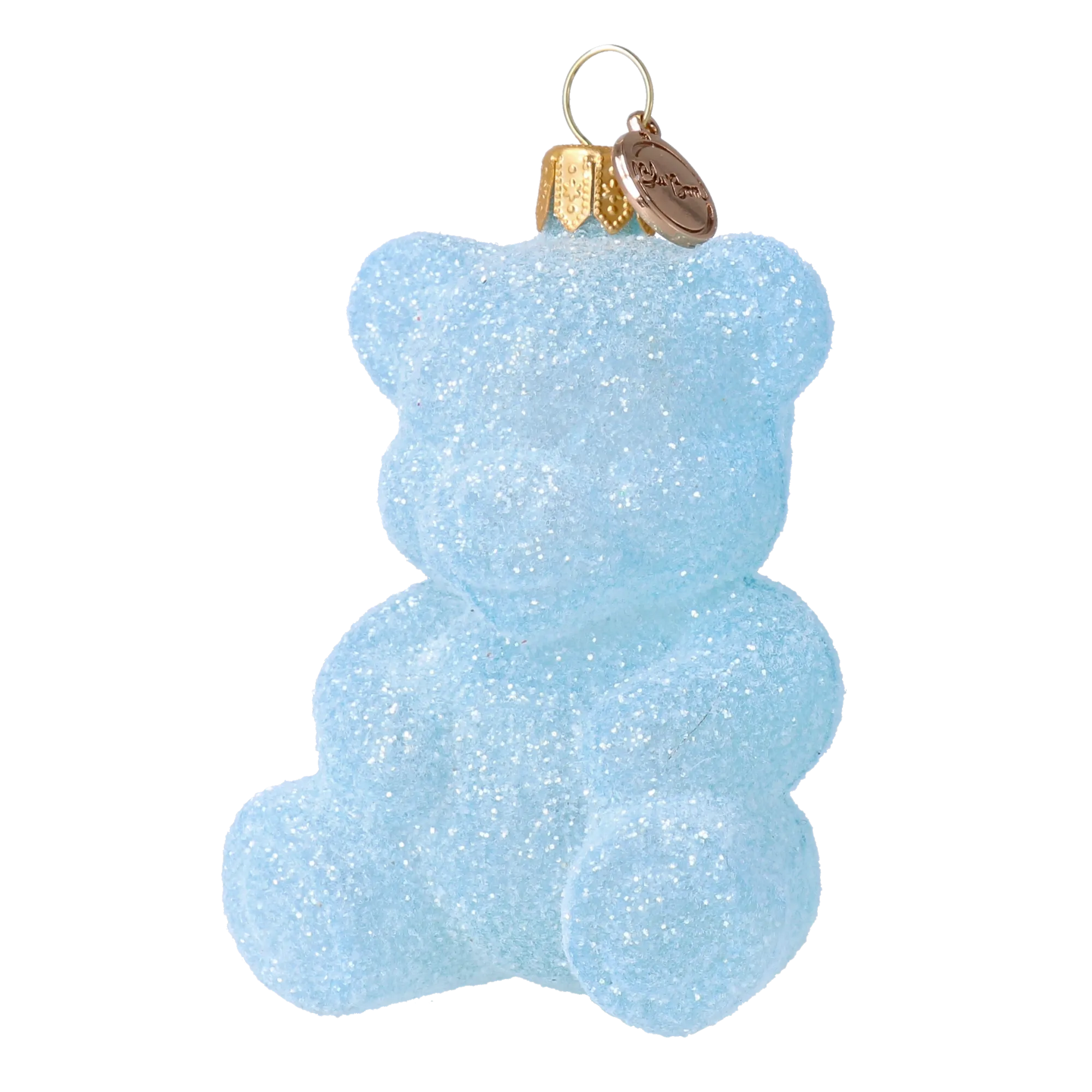 Frosted Azure Gummy Bear Premium christmas glass ornament 2024-310