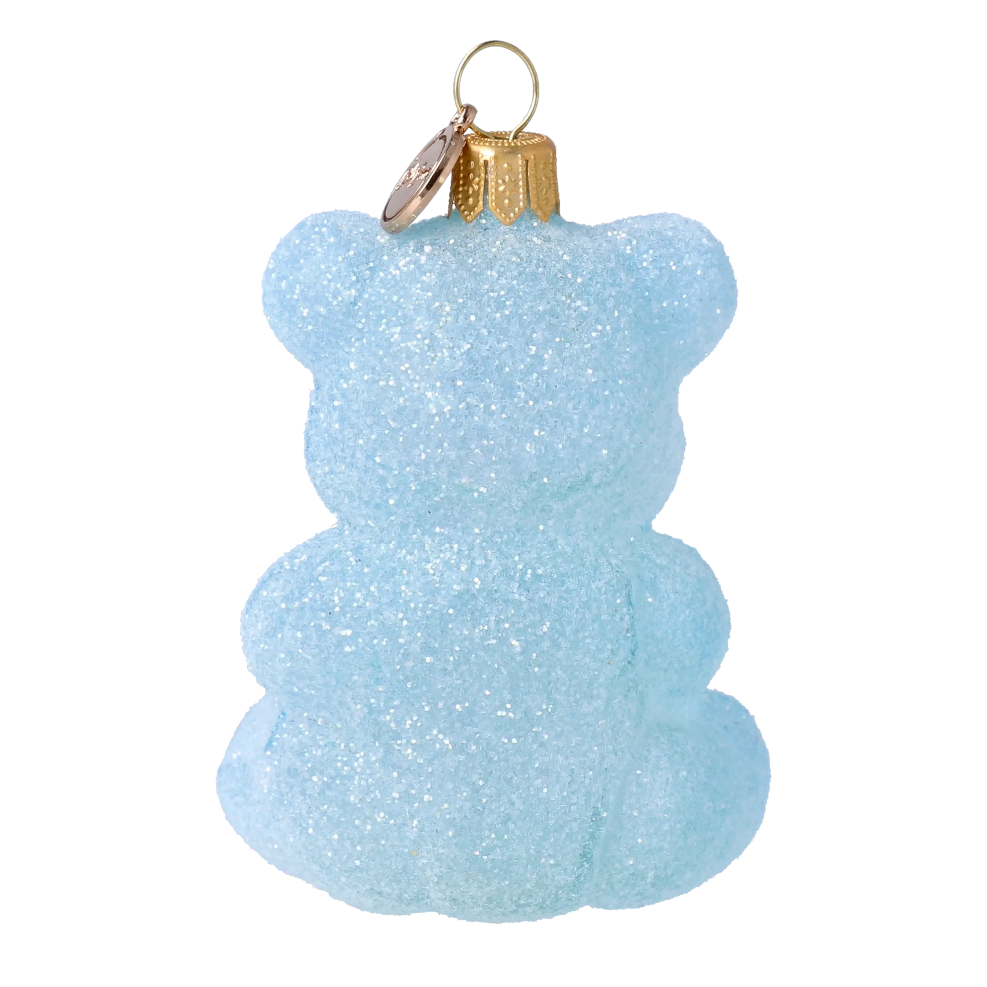 Frosted Azure Gummy Bear Premium christmas glass ornament 2024-310