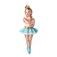 Załaduj obraz do przeglądarki galerii, Turquoise Prima Ballerina Premium christmas glass ornament 2024-317
