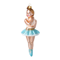 Załaduj obraz do przeglądarki galerii, Turquoise Prima Ballerina Premium christmas glass ornament 2024-317
