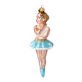 Załaduj obraz do przeglądarki galerii, Turquoise Prima Ballerina Premium christmas glass ornament 2024-317
