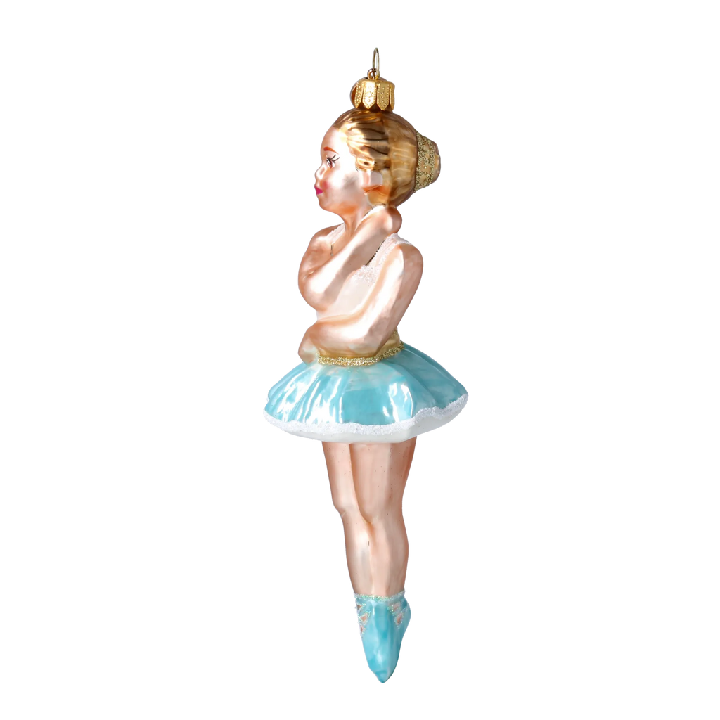 Azure Danseuse | Hand-Painted Glass Ornament | Blubom 2024-317