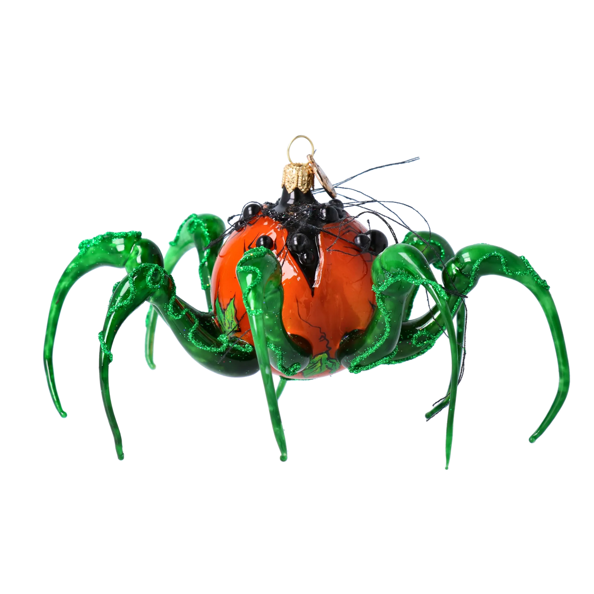 Nocturnal Harvest Weaver | Hand-Painted Glass Ornament | Blubom 2024-325