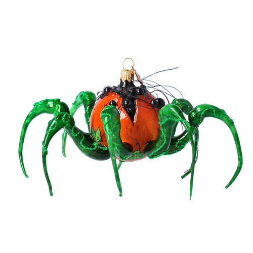 Nocturnal Harvest Weaver | Hand-Painted Glass Ornament | Blubom 2024-325