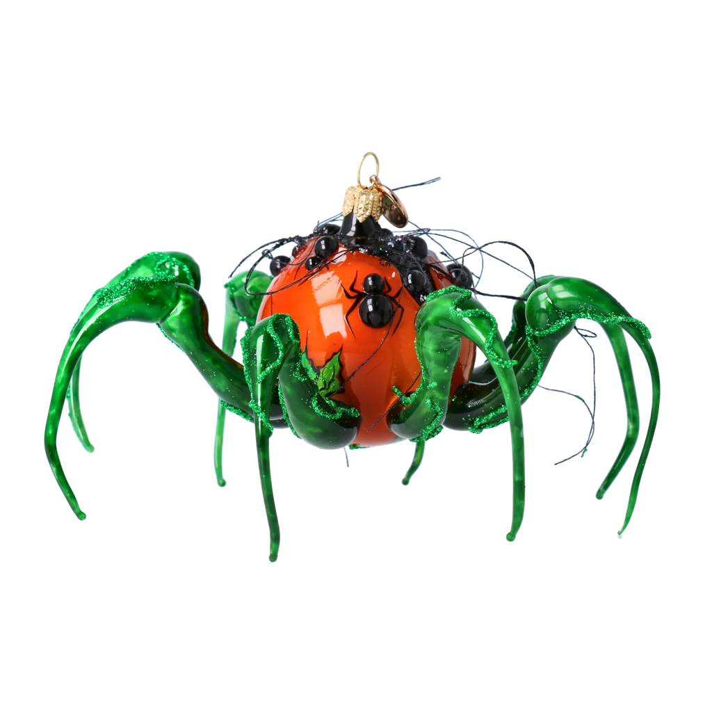 Nocturnal Harvest Weaver | Hand-Painted Glass Ornament | Blubom 2024-325