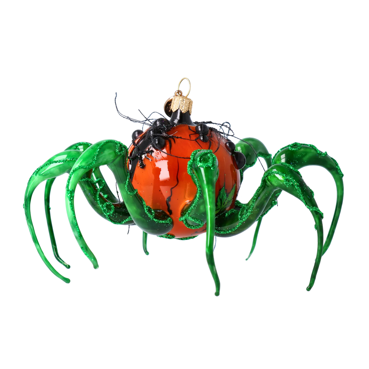 Nocturnal Harvest Weaver | Hand-Painted Glass Ornament | Blubom 2024-325