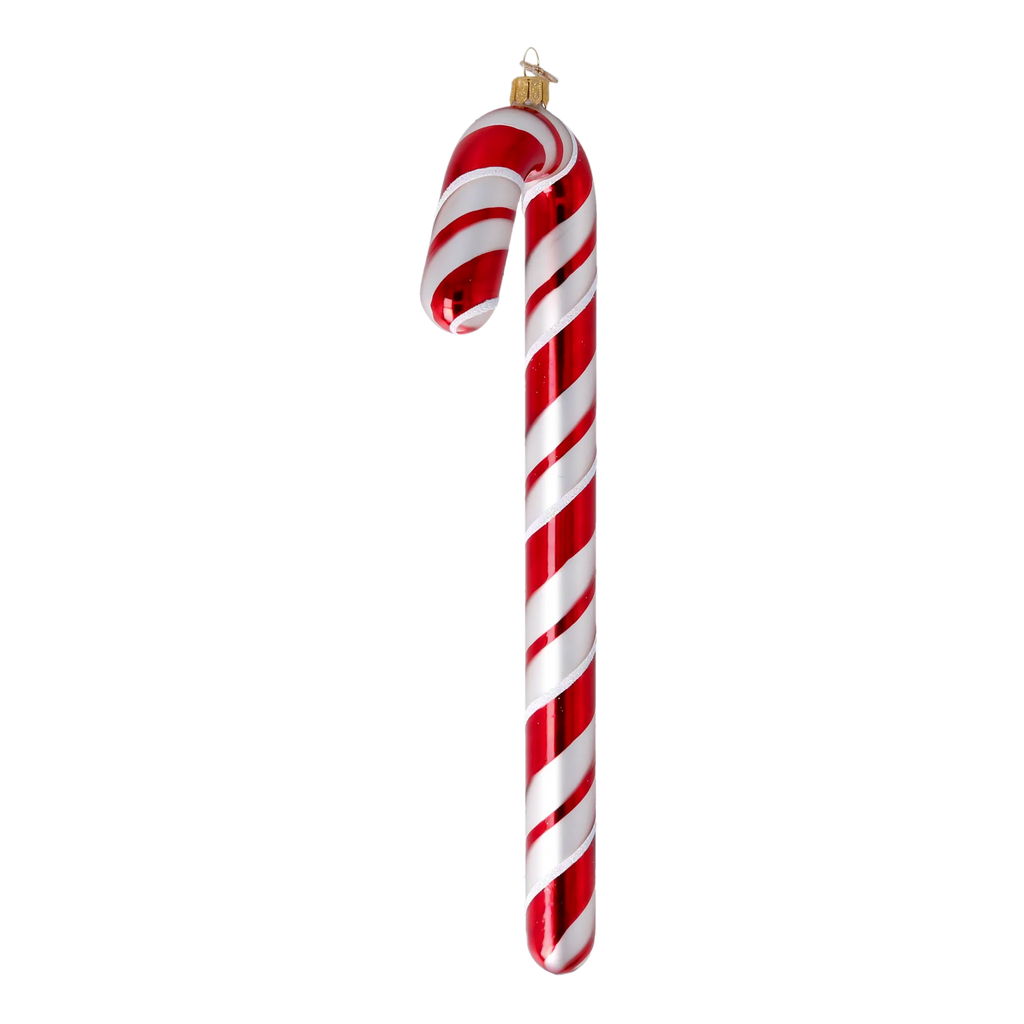 Peppermint Silk Waltz | Hand-Painted Glass Ornament | Blubom 2024-328