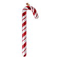 Load image into Gallery viewer, Red & White Candy Cane  Handmade Glass Christmas ornaments 2024-328

