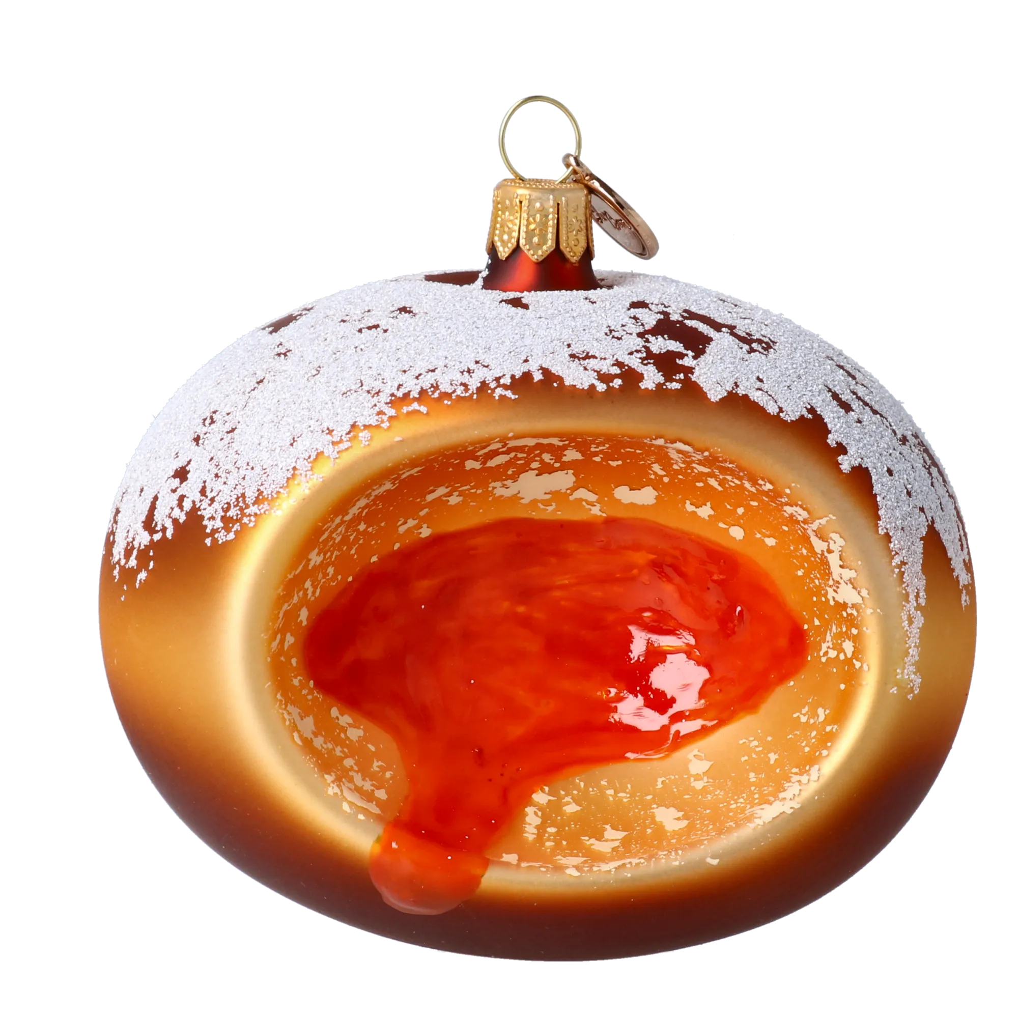 Sugared Ruby Doughnut Premium christmas glass ornament 2024-329