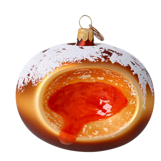 Sugared Ruby Doughnut Premium christmas glass ornament 2024-329