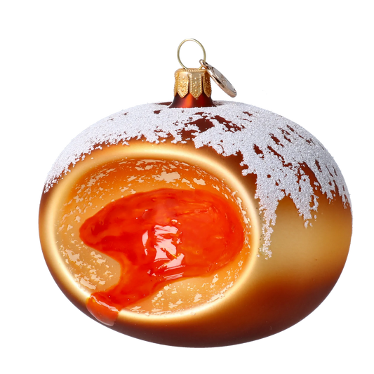 Sugared Ruby Doughnut Premium christmas glass ornament 2024-329