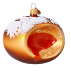 Frosted Ruby Solace | Hand-Painted Glass Ornament | Blubom 2024-329