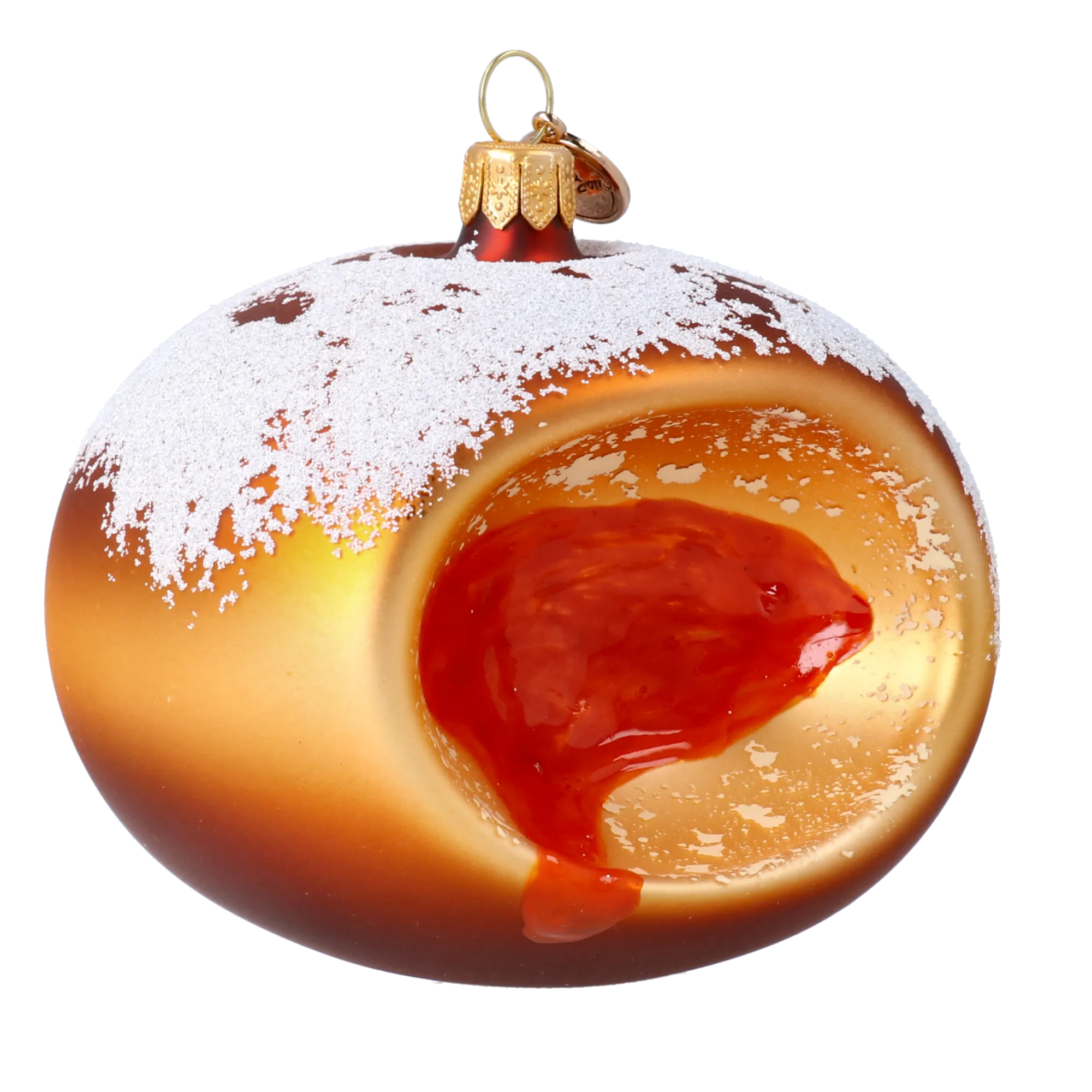 Sugared Ruby Doughnut Premium christmas glass ornament 2024-329