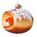 Frosted Ruby Solace | Hand-Painted Glass Ornament | Blubom 2024-329