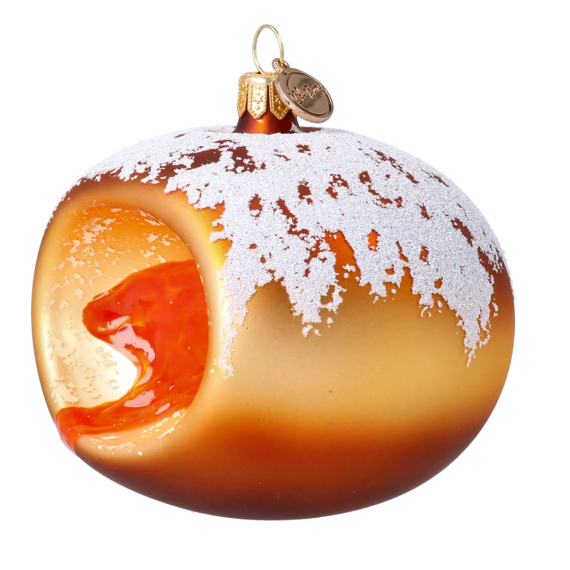 Sugared Ruby Doughnut Premium christmas glass ornament 2024-329