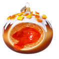 Załaduj obraz do przeglądarki galerii, Golden Glazed Jam Donut Premium christmas glass ornament 2024-330
