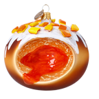 Honeyed Amber Bloom | Hand-Painted Glass Ornament | Blubom 2024-330