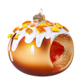 Załaduj obraz do przeglądarki galerii, Golden Glazed Jam Donut Premium christmas glass ornament 2024-330
