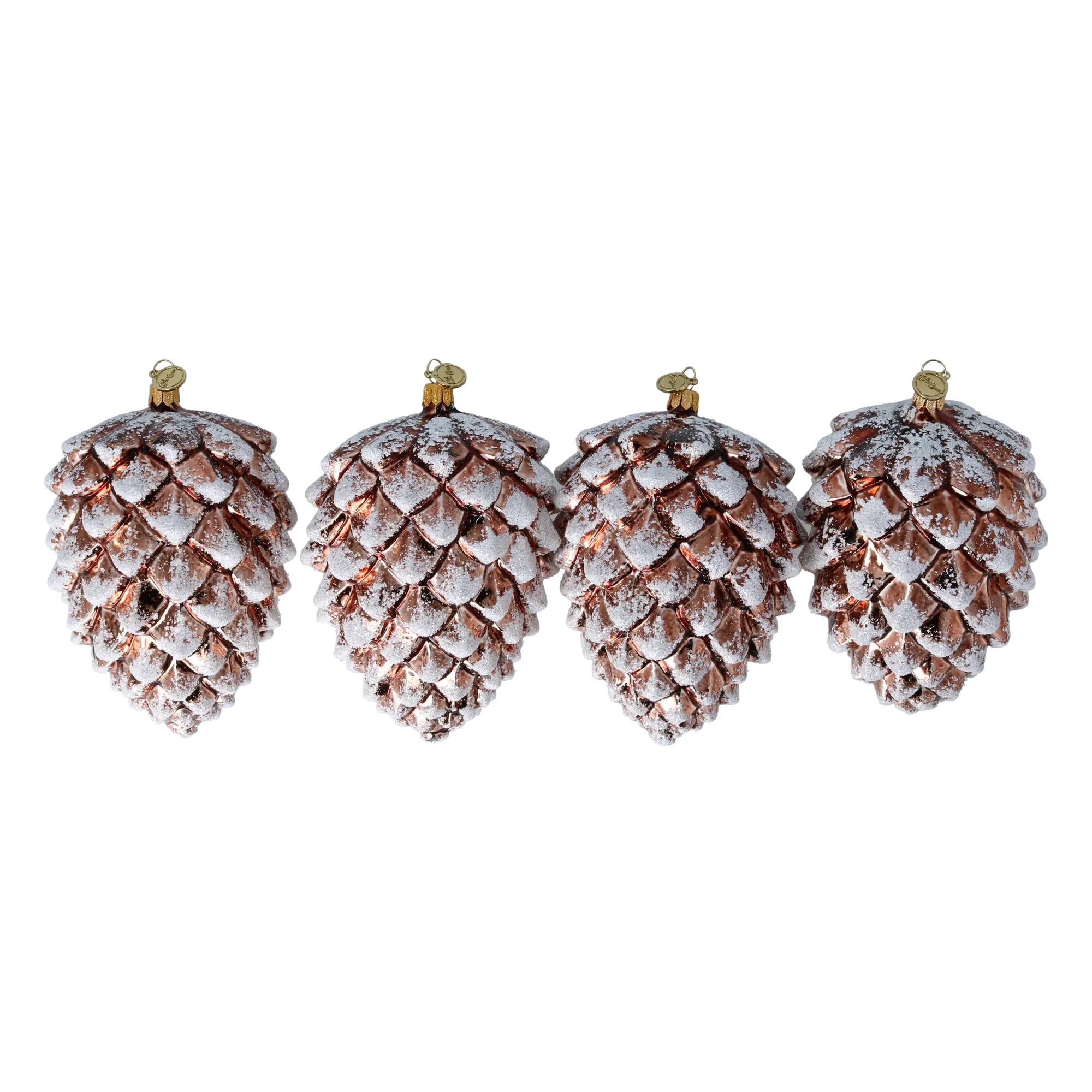 Snow Cones from the Winter Forest. Handmade Glass Christmas ornament. 2024-339