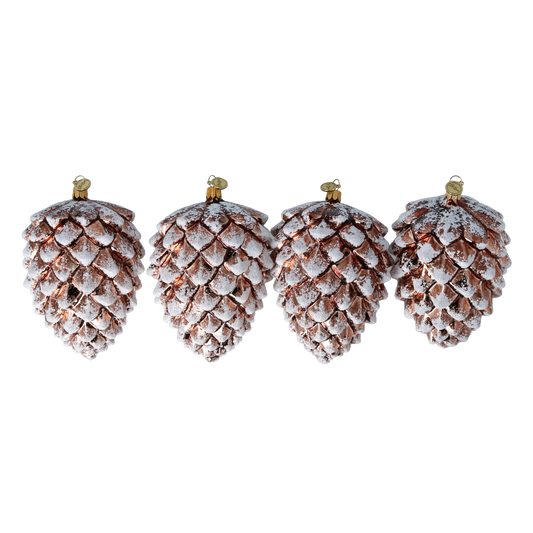 Snow Cones from the Winter Forest. Handmade Glass Christmas ornament. 2024-339