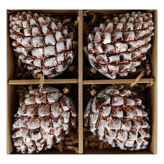 Snow Cones from the Winter Forest. Handmade Glass Christmas ornament. 2024-339