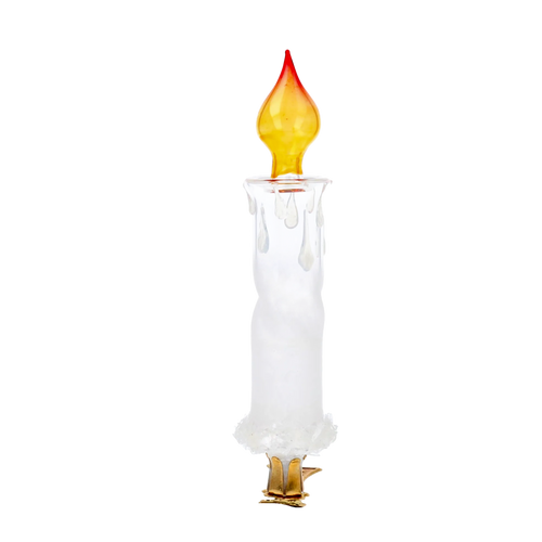 Ivory Vigil | Hand-Painted Glass Ornament | Blubom 2025-002
