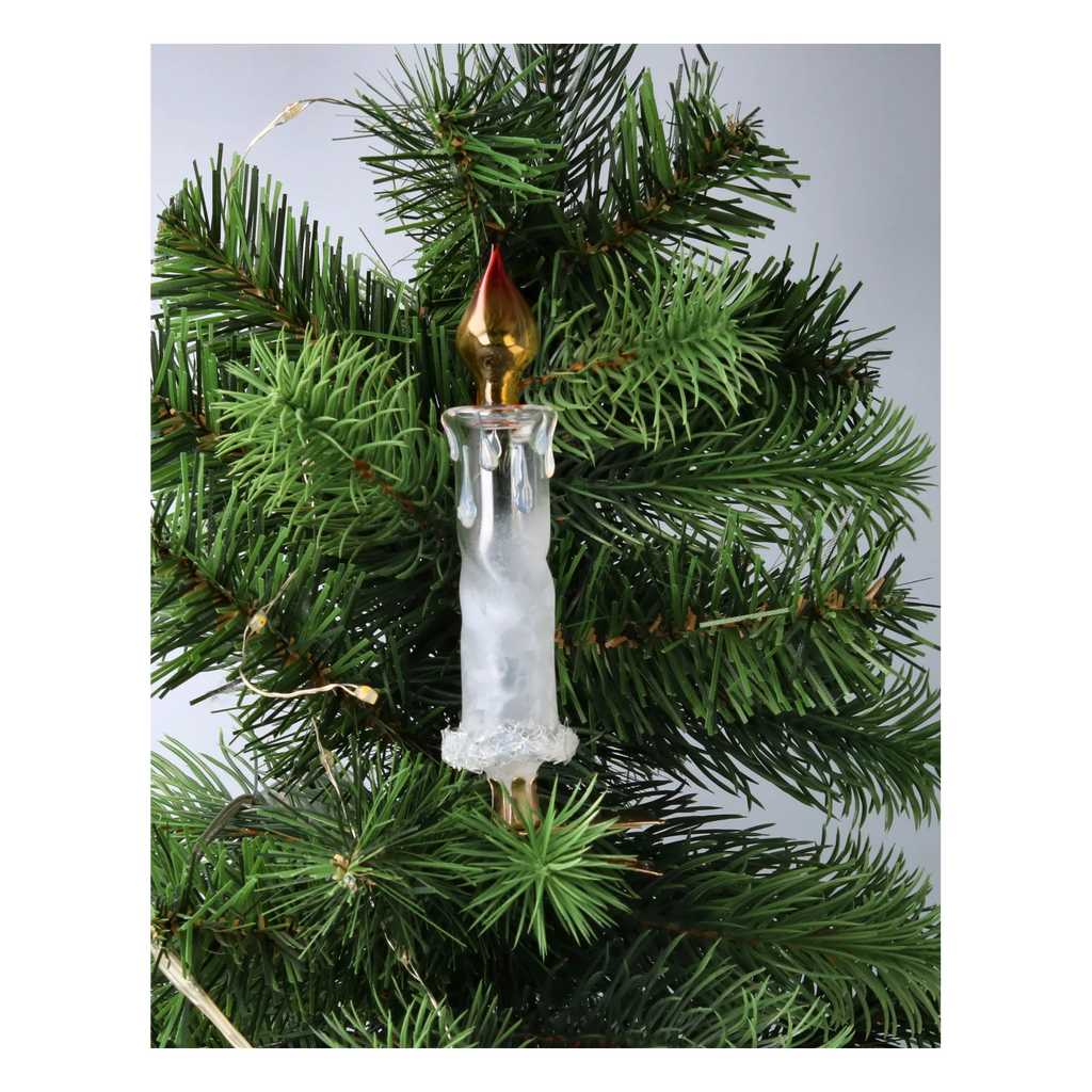 Ivory Vigil | Hand-Painted Glass Ornament | Blubom 2025-002