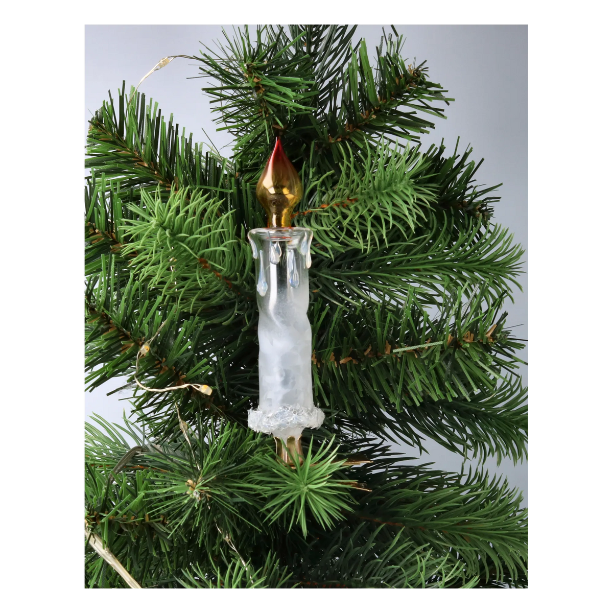 Ivory Vigil | Hand-Painted Glass Ornament | Blubom 2025-002