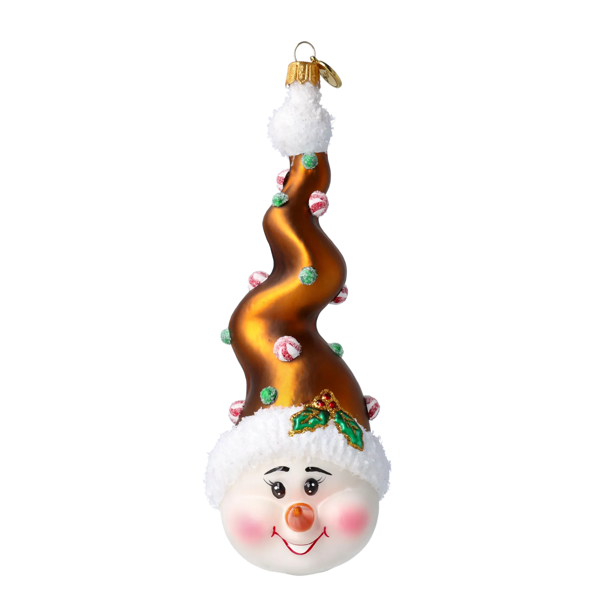 Jovial Amber Confection | Hand-Painted Glass Ornament | Blubom 2025-005