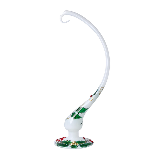 Ivory Holly Arched Stand Premium christmas glass ornament 2025-006