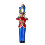 Gallant Brass Clarion | Hand-Painted Glass Ornament | Blubom 2025-008