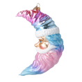 Załaduj obraz do przeglądarki galerii, Sugar Moon ornament. Handmade Glass Christmas ornament. 2025-009
