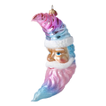 Załaduj obraz do przeglądarki galerii, Sugar Moon ornament. Handmade Glass Christmas ornament. 2025-009
