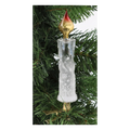 Frozen Amber Vigil | Hand-Painted Glass Ornament | Blubom 2025-010