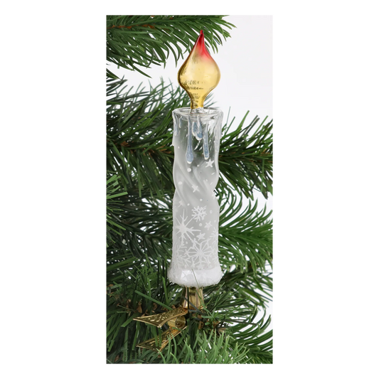 Snowflake Candle Handmade Glass Christmas ornaments 2025-010