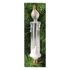 Clip-On Candle in Snowman