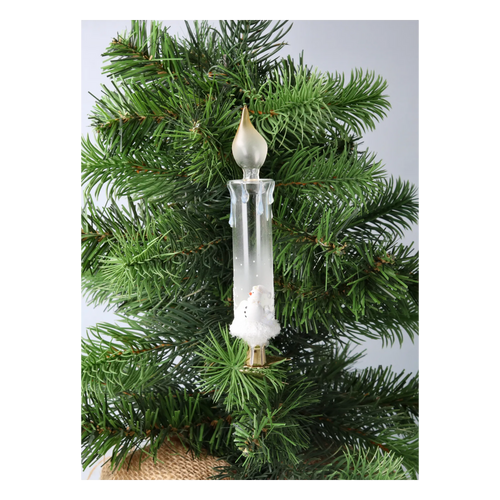 Silent Frost Sentinel | Hand-Painted Glass Ornament | Blubom 2025-012