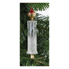 Clip-On Candle in Frosted Scroll