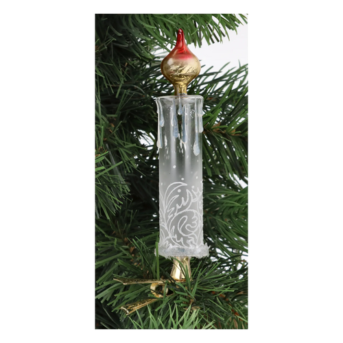 Frostbound Devotion | Hand-Painted Glass Ornament | Blubom 2025-015