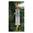 Load image into Gallery viewer, Frosted Crimson Flame Candle Premium christmas glass ornament 2025-015
