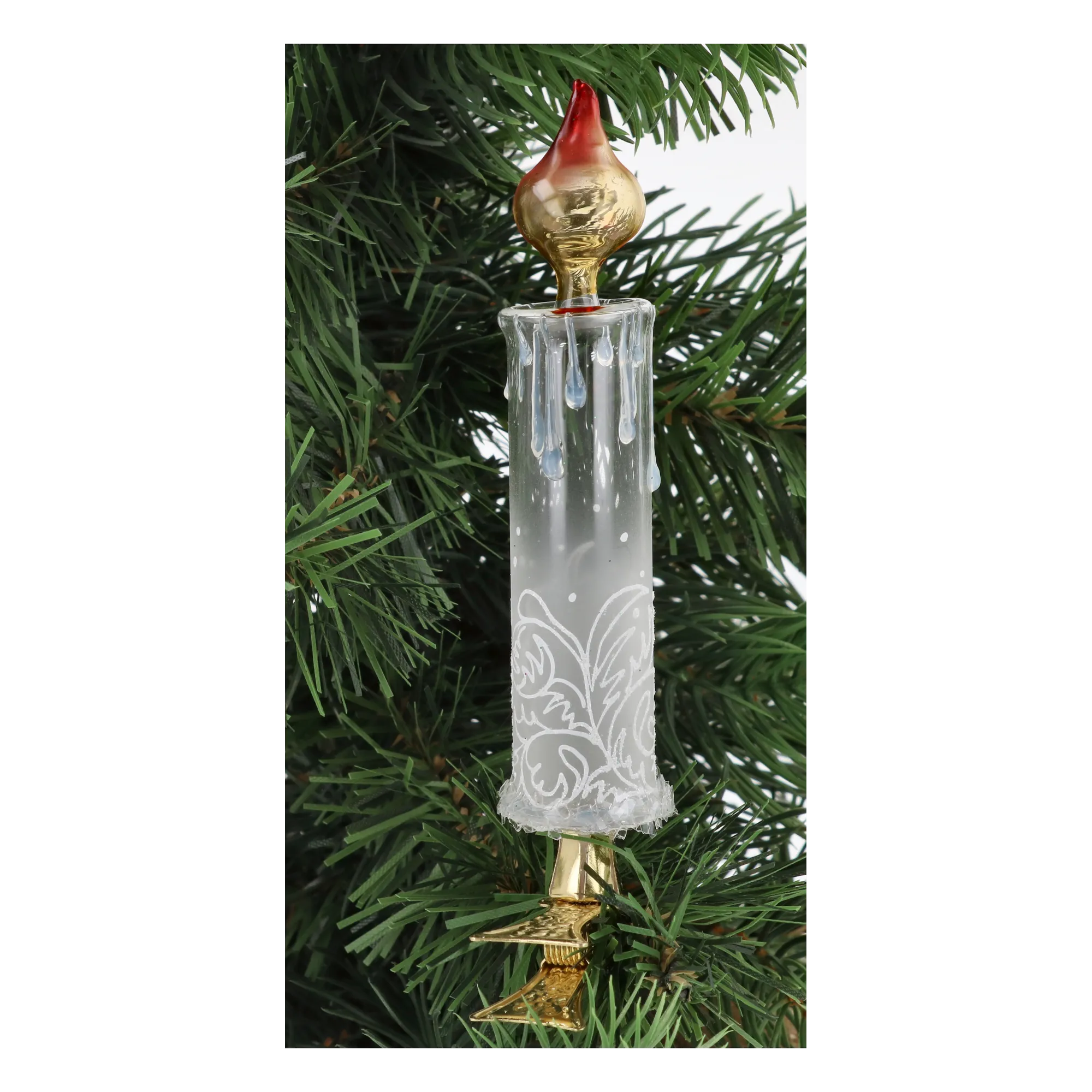 Frostbound Devotion | Hand-Painted Glass Ornament | Blubom 2025-015