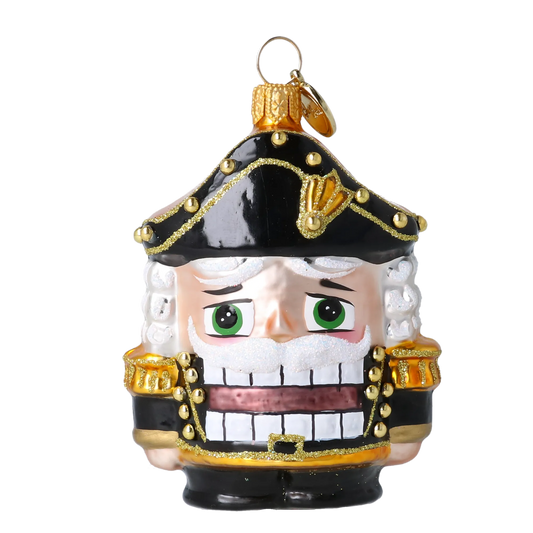 Enchanted Nutcracker. Handmade Glass Christmas ornament. 2025-023