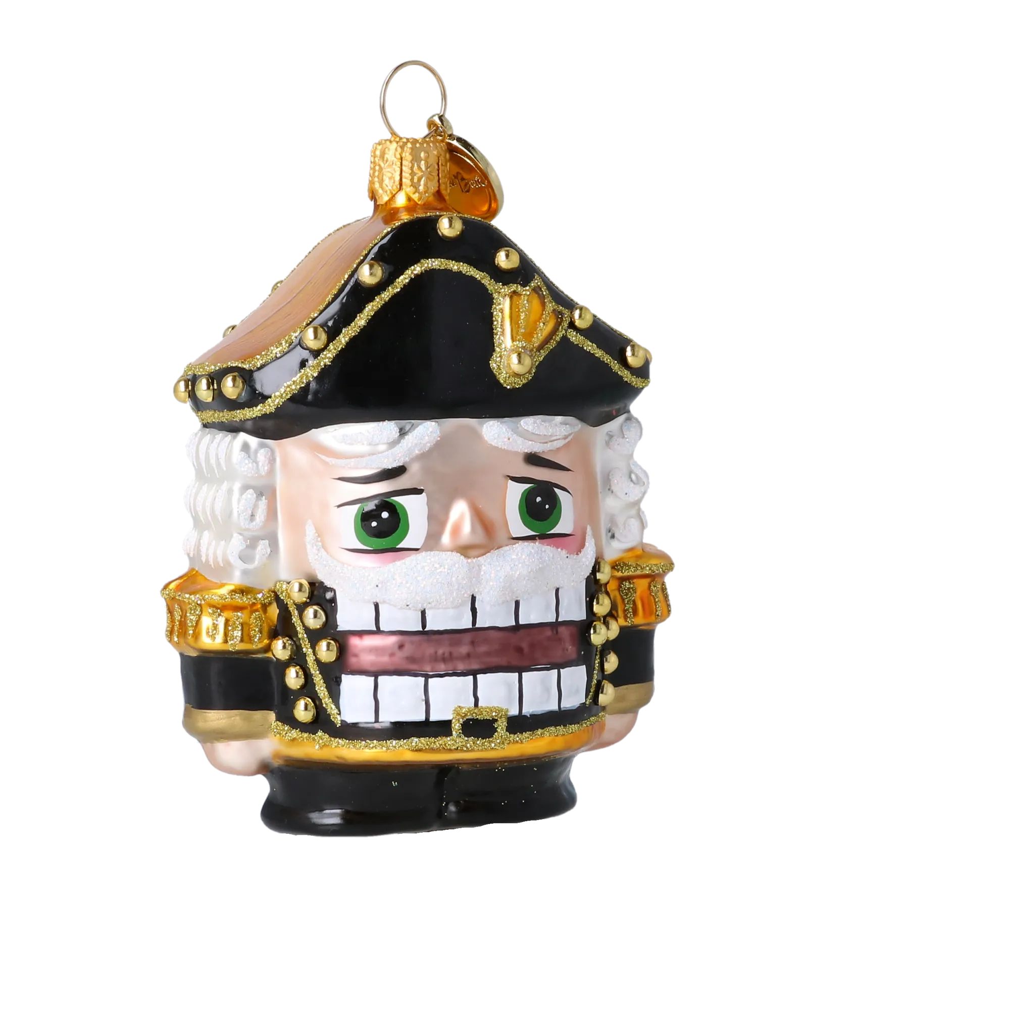 Enchanted Nutcracker. Handmade Glass Christmas ornament. 2025-023