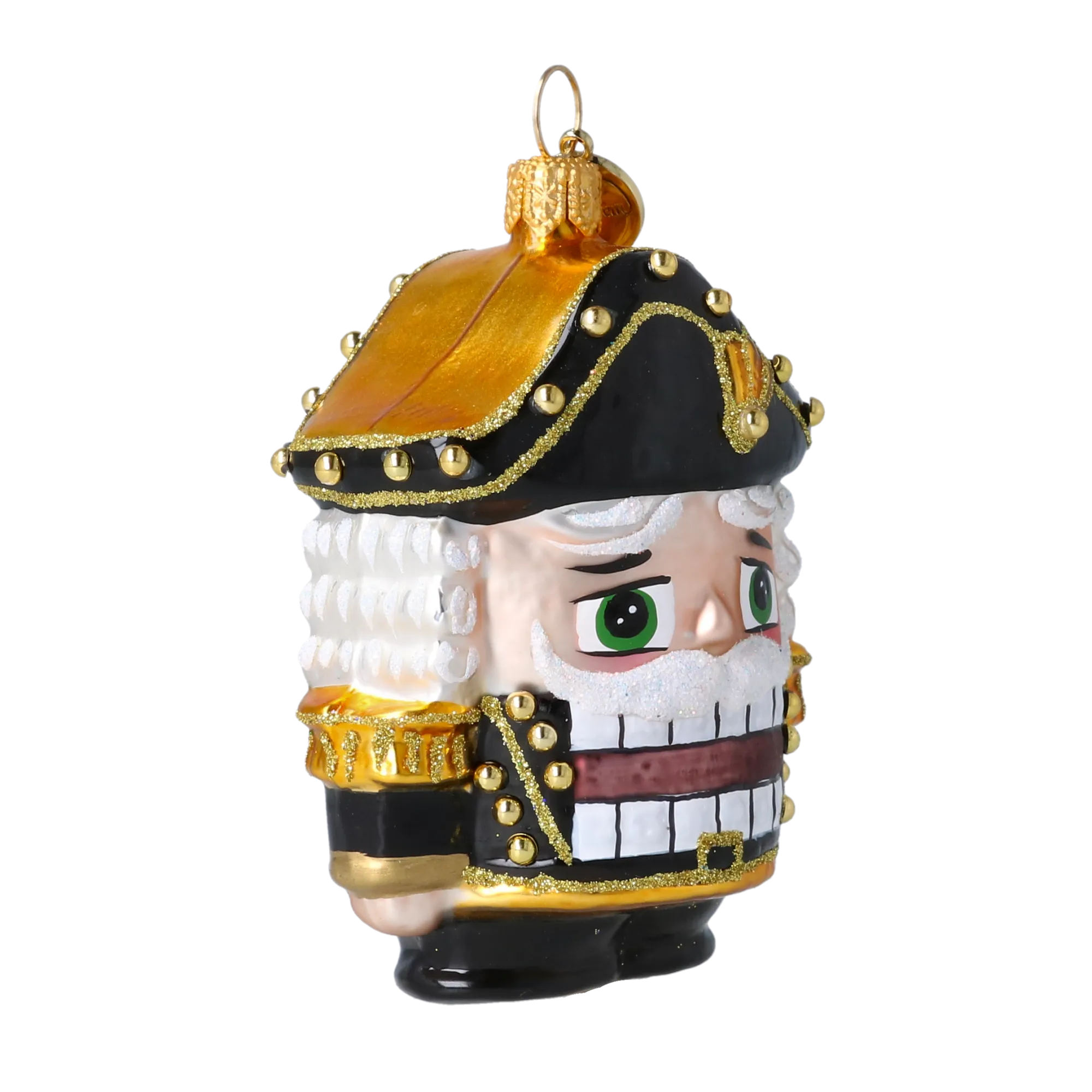 Enchanted Nutcracker. Handmade Glass Christmas ornament. 2025-023