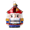 Load image into Gallery viewer, Nutcracker in Royal Colors. Handmade Glass Christmas ornament. 2025-027
