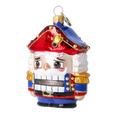 Load image into Gallery viewer, Nutcracker in Royal Colors. Handmade Glass Christmas ornament. 2025-027
