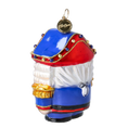 Load image into Gallery viewer, Nutcracker in Royal Colors. Handmade Glass Christmas ornament. 2025-027
