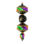 Obsidian Masquerade | Hand-Painted Glass Ornament | Blubom 2025-028