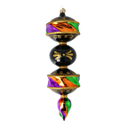 Obsidian Masquerade | Hand-Painted Glass Ornament | Blubom 2025-028